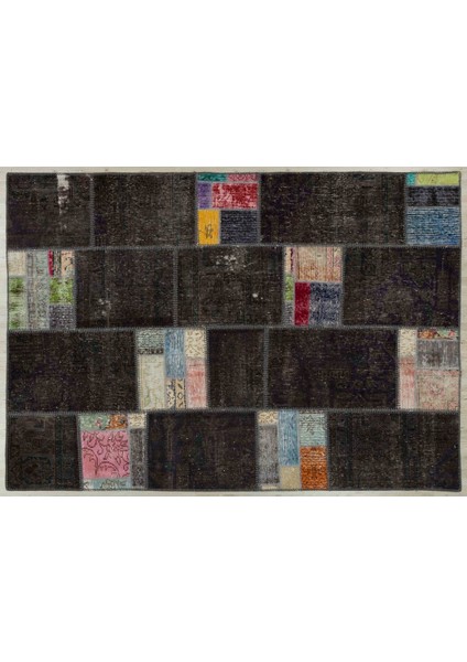 Modern Klasik Patchwork Eskitme Halı 160 x 230 cm