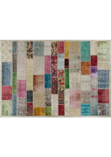 Modern Klasik Patchwork Eskitme Halı 160 x 230 cm fiyatları