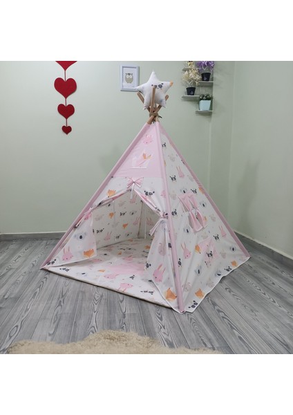 Sabitlenebilir Çocuk Oyun Çadırı Şirin Hayvanlar