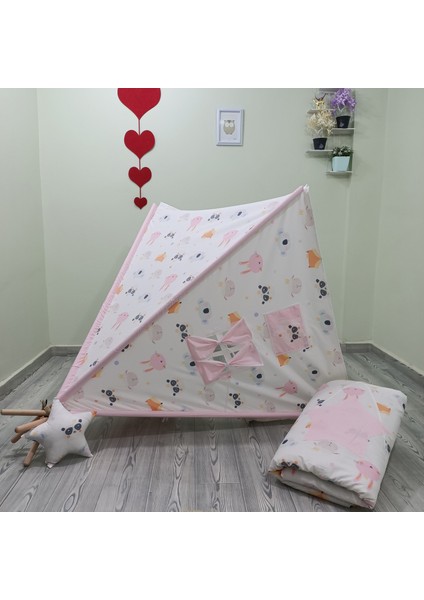 Sabitlenebilir Çocuk Oyun Çadırı Şirin Hayvanlar modelleri