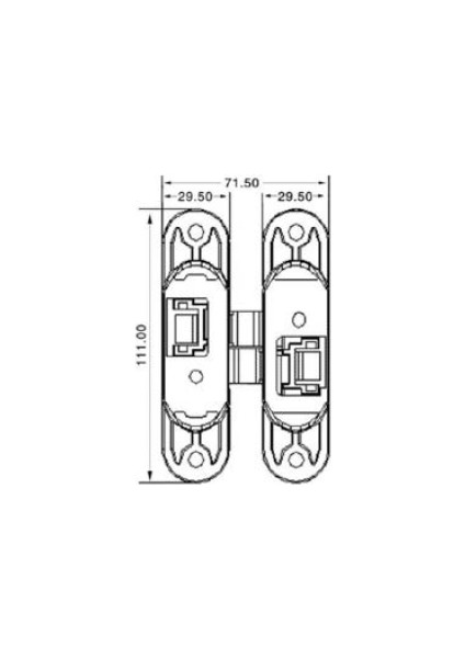 Akordiyon Menteşe 110 mm Sol Ayarlı ( Ayarlı Zamak Merkez )