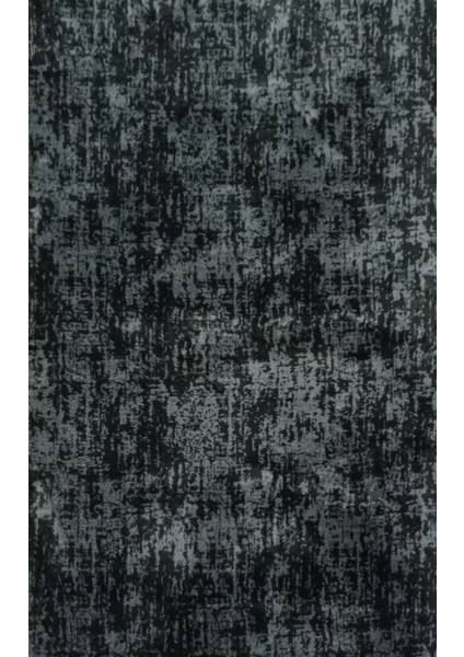 Desenli Koyu Gri Kalın Yumuşak Kaymaz Taban Peluş Halı-100x300 cm