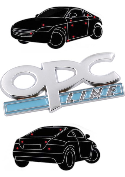 Opc Siyah Paslanmaz Metal Arma Sticker Yapışkanlı