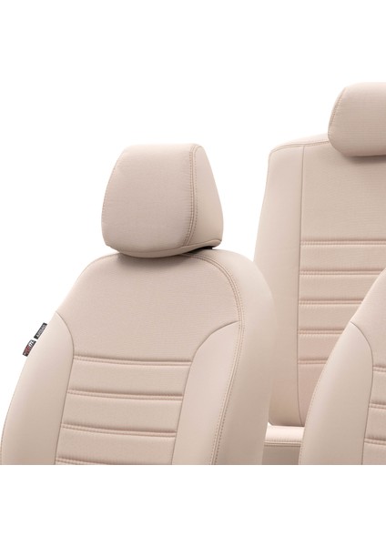 Ford Transit Custom 2012-Sonrası 7+1 (8 Kişi) Özel Üretim Koltuk Kılıfı Paris Design Bej