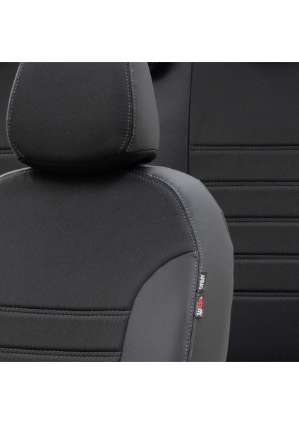 Honda Jazz 2002-2009 Özel Üretim Koltuk Kılıfı Paris Design Füme - Siyah