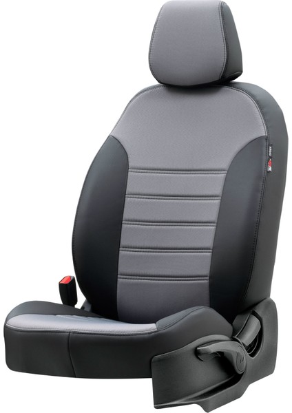 Nissan Qashqai+2 (5 Kişi) 2007-2014 Özel Üretim Koltuk Kılıfı Paris Design Gri - Siyah fiyatları