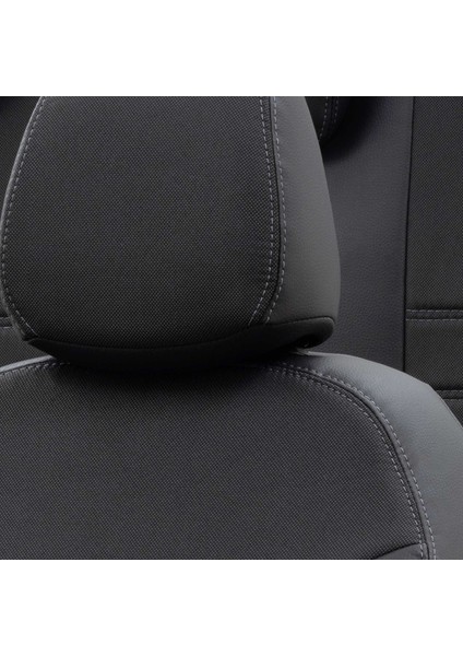 Renault Trafic 2001-2014 8+1 (9 Kişi) Özel Üretim Koltuk Kılıfı Paris Design Füme - Siyah indirimleri