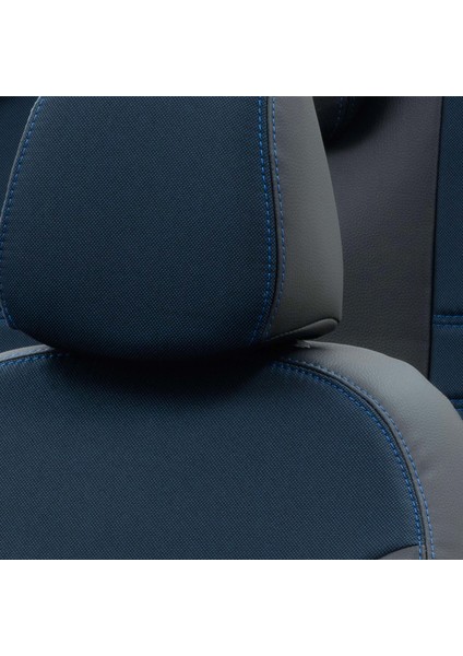 Seat Altea Xl 2004-2015 Özel Üretim Koltuk Kılıfı Paris Design Mavi - Siyah