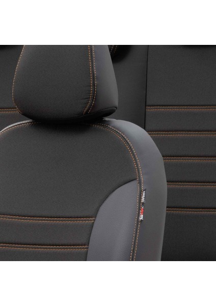 Seat Leon 2013-Sonrası Özel Üretim Koltuk Kılıfı Paris Design Bej - Siyah