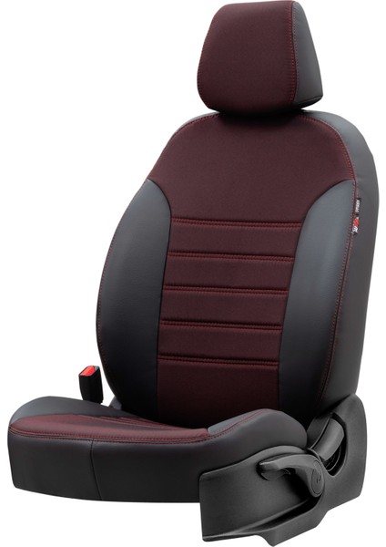 Suzuki Swift 2004-2010 Özel Üretim Koltuk Kılıfı Paris Design Kırmızı - Siyah