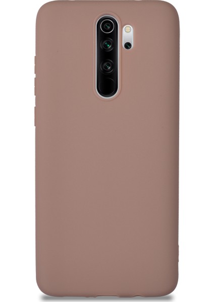 Xiaomi Redmi Note 8 Pro Kılıf Kamera Korumalı Premier Silikon Kapak Kahverengi