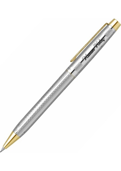 Mekanik Kurşunkalem Venus 722W Balıksırtı Desenli Gold Krom