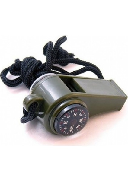 Pusulalı Termometreli Düdük - Survival Askılı Düdük