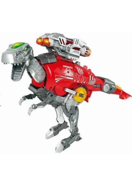 Dinobots Robot Blaster Rex Silaha Dönüşen Robot Dinazor, 20 Mermisiyle...