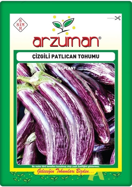 Çizgili Patlıcan Tohumu (10 Gr) Alaca Patlıcan