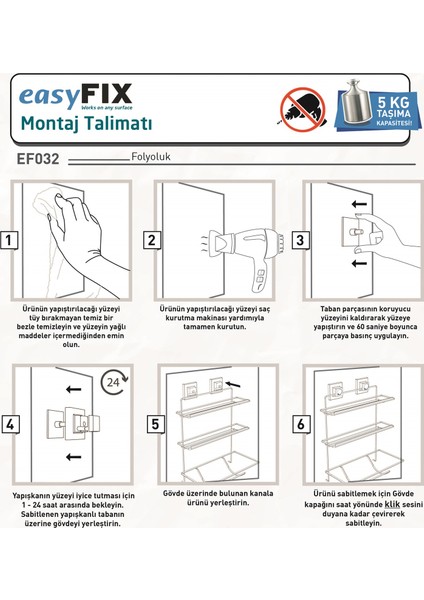 Teknotel Yapıskanlı Folyo Streç Kağıt Havluluk Rafı Mat Siyah EF032 fırsatları
