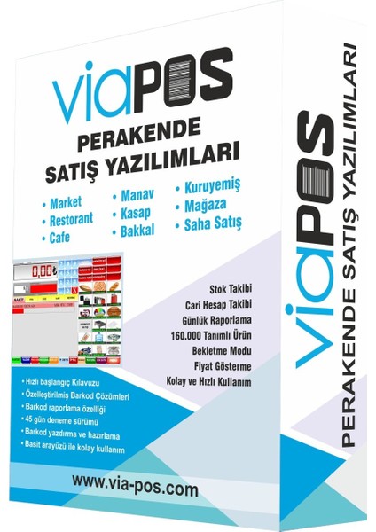 Market Barkod Satış Sistemi ve Programı Eko Paket (Dokunmatik Pos Pc + Hızlı Satış Programı + El Tipi 1d Barkod Okuyucu)