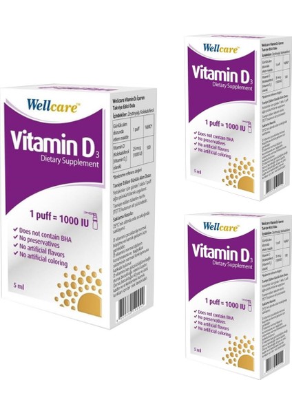 Vitamin D3 Içeren Takviye Edici Gıda