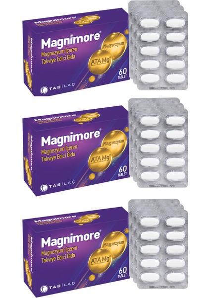 Magnimore Magnezyum Içeren Takviye Edici Gıda 3'lü Set