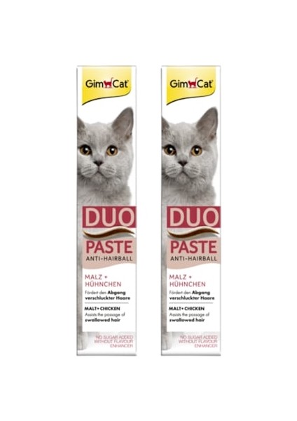 Duo Paste Anti Hairball Tavuklu Malt Kedi Macunu 50 gr x 2