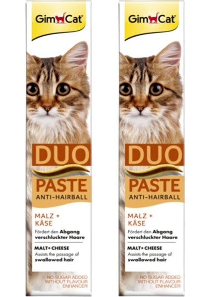 Anti Hairball Malt Cheese Duo Paste Peynirli Kedi Macunu 50 gr x 2 Adet