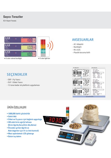 Ec-Iı Sayıcı Terazi 15 kg x 0,5 gr fiyatları