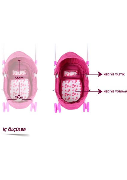 Prenses Katlanabilir Metal Oyuncak Bebek Arabası fiyatları