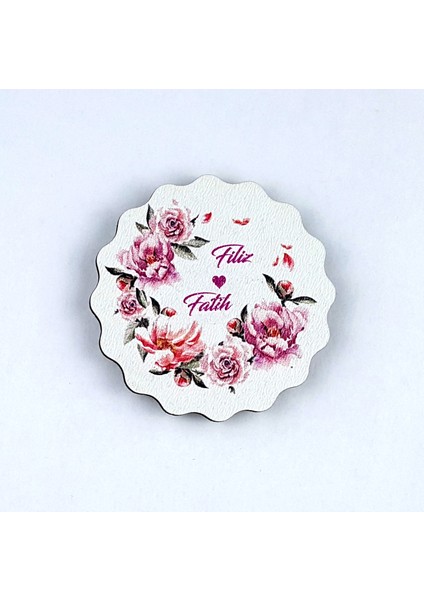 Ahşap Uv Baskılı Magnet Nikah Süsü 50'li UV-144