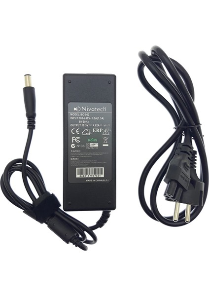 Dell notebook Uyumlu Laptop Adaptör 19.5V 4.62A (5.0*7.4) BC902