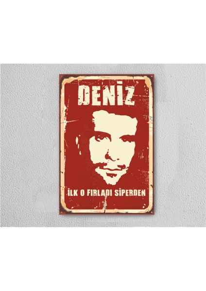 Deniz 2 Retro Vintage Ahşap Poster Tablo