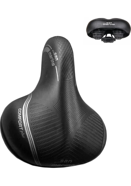 Selle San Marino Comfort Plus Elastomer Yaylı Geniş Sele SLE-306