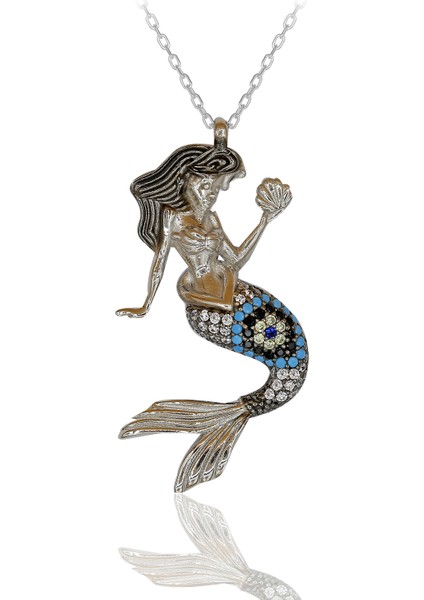 Deniz Kızı Gümüş Kolye modelleri