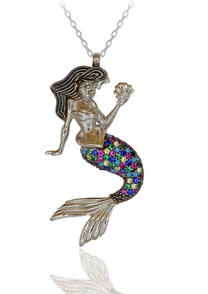 Deniz Kızı Gümüş Kolye