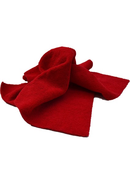Rufus 3'lü Mikrofiber Lazer Kesim Cila Bezi 40X40 320GSM - Kırmızı