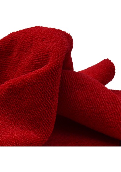 Rufus 3'lü Mikrofiber Lazer Kesim Cila Bezi 40X40 320GSM - Kırmızı