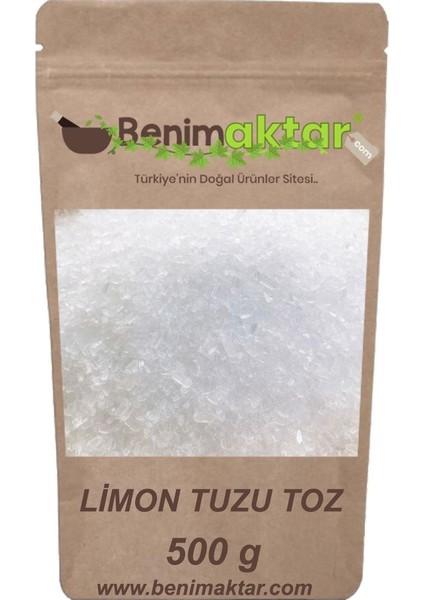 BenimAktar Limon Tuzu Toz Katkısız 500 gr