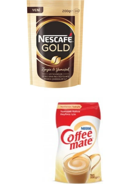 Nescafe Gold 200 Gr+ Coffe Mate 200 gr