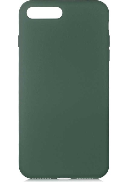 - Apple iPhone 7 Plus - Kılıf İçi Kadife Koruucu Lansman Lsr Kapak - Koyu Yeşil