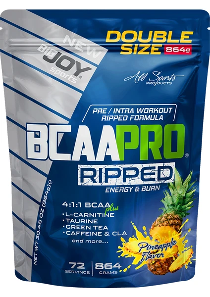 Bigjoy Sports Bcaapro Ripped Bcaa L-Carnitine  Taurine Caffeine Amino Asit Ananas Aroma 864g