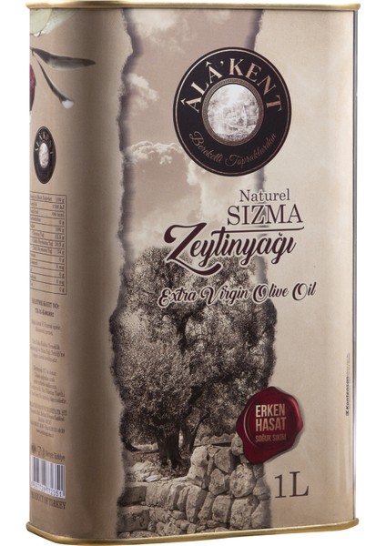 1 Lt Erken Hasat Naturel Sızma Zeytinyağı (Teneke)