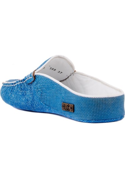 Sail Lakers - Kot Mavisi Deri Kadın Ev Terliği modelleri