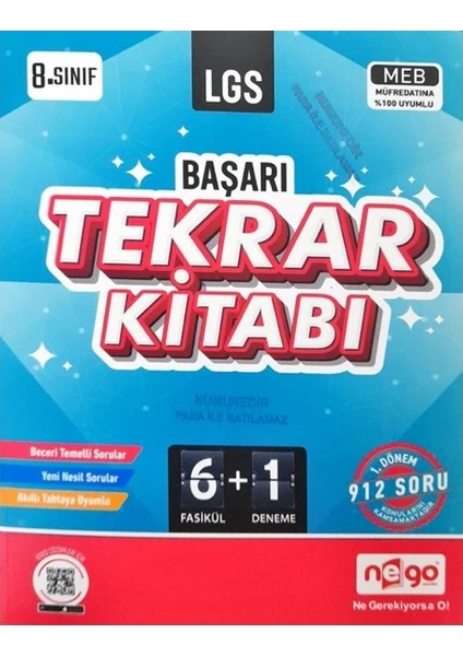 Nego Yayınları Lgs Başarı Tekrar Kitabı