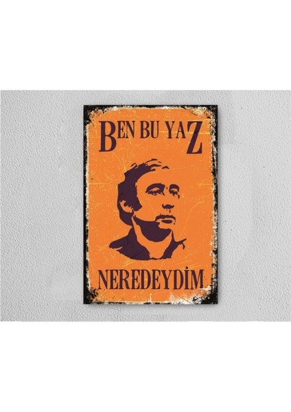 Ben Bu Yaz Nerdeydim Retro Vintage Ahşap Poster Tablo