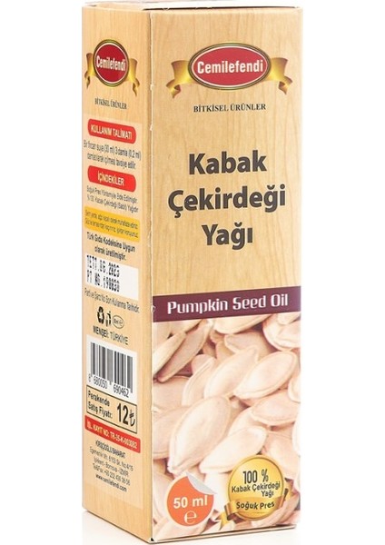 Cemil Efendi Kabak Çekirdeği Yağı 50 ml