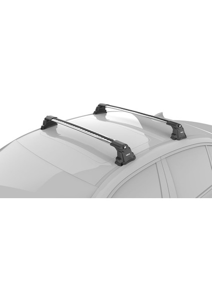 Air-3 Silver, Volkswagen Caddy (2K), Uyumlu Model Yıl Aralığı 2003 - >2020 için Gri, Tavan Ara Atkı Kiti , Taşıyıcı Barlar