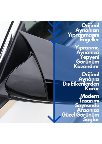 Reyyzen Hyundaı I20 Yarasa Ayna Kapağı Sinyalsiz 2014 ve Sonrası Jet Black fırsatları