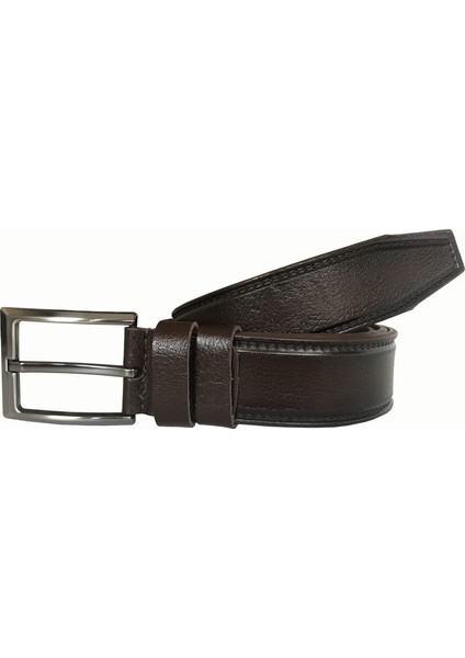 Deri 2'li Süper Set Siyah- Kahverengi Kumaş Kemeri 3.5 cm