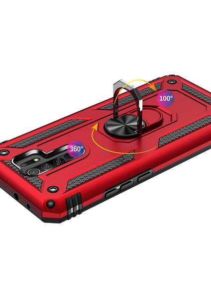 Xiaomi Redmi 9 Kılıf Tank Zırh Yüzüklü Mıknatıslı Standlı Kapak (Vega) fırsatları