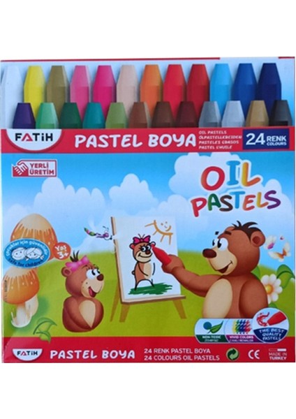 24 Renk Pastel Boya