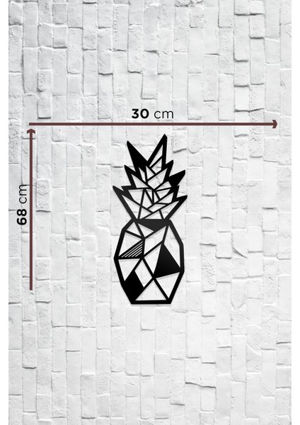 Ananas Figürlü Dekoratif Ahşap Tablo